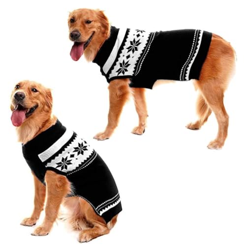Image of Mihachi Dog Sweater - Winter Coat Apparel Clothes with Colorful Stripes for Cold Weather