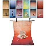 6PCS Non-Wrinkle Retro Tie-dye Gradient Photography Backdrop Cloth (Not Paper), Original Design Waterproof Reusable 31x21in Photo Tabletop Vintage Backdrops for Food Jewelry Cosmetics Makeup Handbag