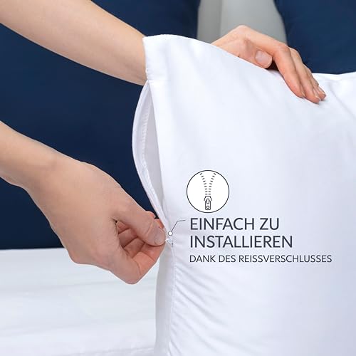 Dreamzie Kissenbezug 50x70 2er Set - Kopfkissenbezug 50x70 Anthrazit mit Reißverschluss aus Mikrofaser Weich, 50x70 cm Pillow Cover