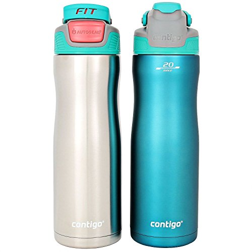 Contigo AUTOSEAL 20 oz. Stainless-Steel Water Bottle, 2 Pack (Assorted Colors)