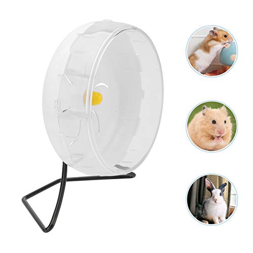 POPETPOP 1 St Hamster Loopwiel Hamster Dempwiel Speelgoed Hamster Stil Loopwiel Gerbils Oefenwiel Hamster Rollend Wiel Speelgoed Cavia Wiel Oefening Plastic Rennen Wit Ufo-wiel - Image 7