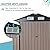 Verano Garden 6x4 FT Outdoor Storage Shed, Galvanized Metal Steel Garden Shed,Double Door W/Lock, Bike Storage for Backyard, Patio, Lawn (72.05" × 38.58"× 77.17")