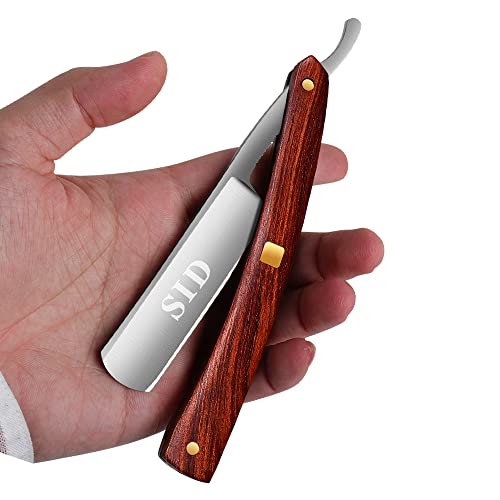 Straight Razor, Wooden Straight Edge Razor For Man Stainless Steel Manual Razor Kit Wood Shaving Razor Vintage Straight Razor For Man, Barber Hairdressing Razor (Tp-S) #TOP1