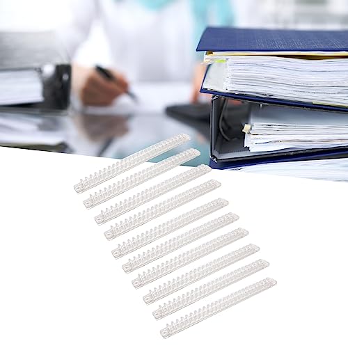 Espinhas de encadernação de pente de plástico, manual aberto, fechado, sem cair, anel de fixação, fi