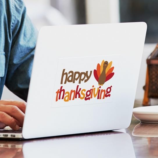 CafePress Happy Thanksgiving Rectangle Bumper Sticker Car Decal