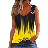 Summer Tank Tops for Women Funny Cute Casual Print Sleeveless Shirt Loose Fit Scoop Neck O Ring Shoulder Blouses