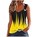 Summer Tank Tops for Women Funny Cute Casual Print Sleeveless Shirt Loose Fit Scoop Neck O Ring Shoulder Blouses