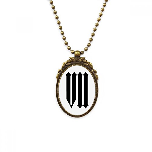 Bijoux de luxe collier homme laiton antique pendentif chiffres romains