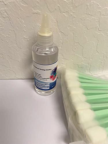 Inkpro 100ml Premium Universal Cleaning Solution for ECO Solvent Printer Mimaki Roland Mutoh Line Head Plus Cleaning Swab