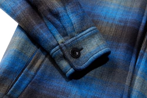 Image of LeeHanTon Mens Flannel Jackets Sherpa Lined Fleece Zip Up Winter Warm Workout Plaid Sweatshirt with Hood