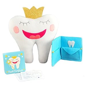 Tickle & Main, Tooth Fairy Pillow Kit With Notepad And Keepsake Pouch, 3 Piece Set, Includes Pillow With Pocket, Dear…