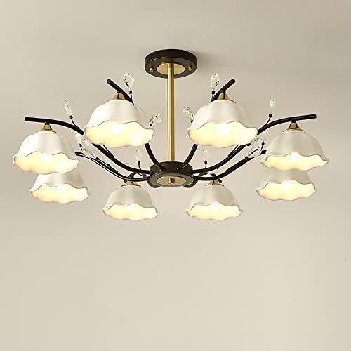 Lustre suspendu céramique E27 anti-ternissement pour salon sombre