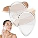 2Pcs Silicone Makeup Sponge, Clear Jelly Makeup Applicator Non-Absorbent Silicone Powder Puff Washable Cosmetic Applicator for Foundation, Concealer, Cream, Blush, Highlighter