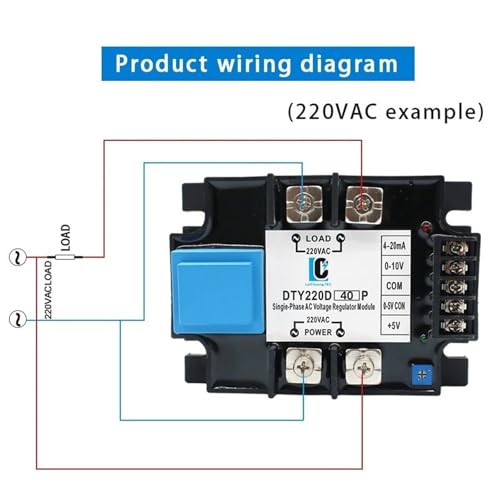 Régulateur de tension CA 0-380V relais de courant monophasé 100A électrique - 5