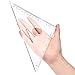 Coopay Large Triangle Ruler Set Square, 30/60 and 45/90 Degrees, Circular Hollow