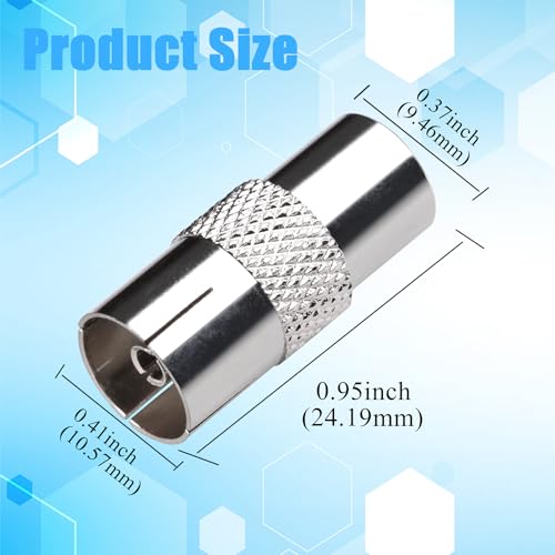 TUOLNK PAL Male to Female TV Aerial Coaxial Connectors TV Male to Female Aerial Adapter for Aerial Cable Satellite Cable 4Pcs - Image 4