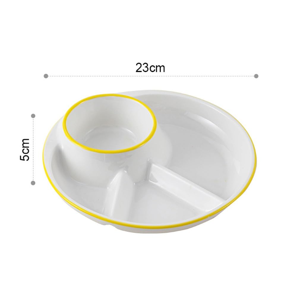 Assiettes compartimentées pour la Maison Scandinavian Home Assiette compartimentée en céramique pour Une Personne (Couleur 3 23 x 5 cm)