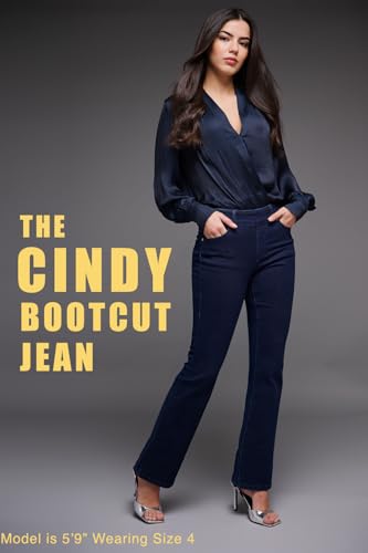 Women's Stretchy Pull-On Cindy Mid-Rise Classic Shaping Bootcut Jean4