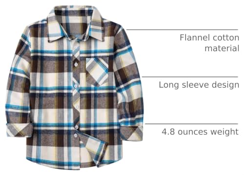 Image of Betusline Boy and Men Button Down Plaid Shirt | Soft,Breathable and Comfortable Fabric