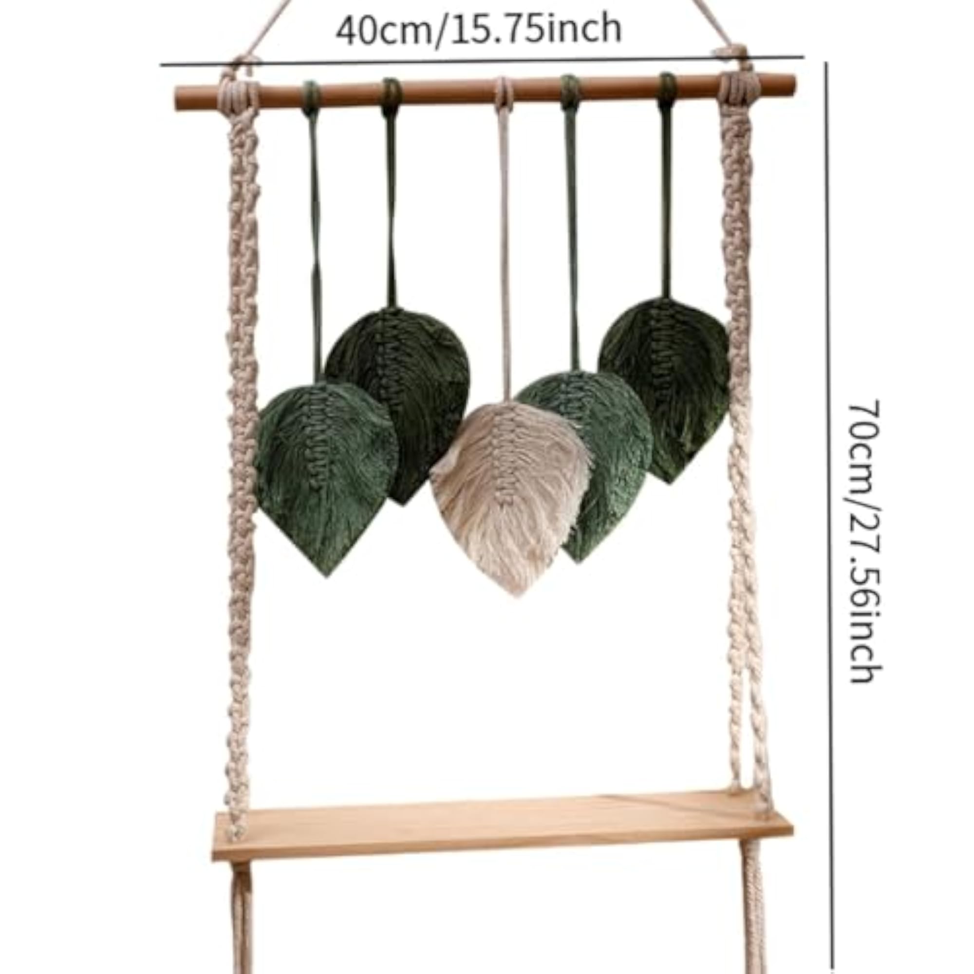 Wall Leaf Hanging Tapestry Shelf Fringe for Living Rooms