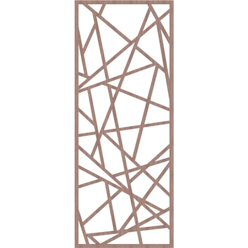 Image of Conway Decorative Pierced Fretwork Wood Wall Panels, 21 3 /8 inchW x 54 3 /8 inchH x 3 /8 inchT, Walnut