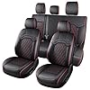 Huidasource Fundas de asiento Silverado, fundas de asiento Sierra, fundas de asiento de cuero de napa para Chevy Silverado/GMC 2007-2013 y 2019-2025 1500, 2020-2025 2500HD 3500HD Crew Double Extended