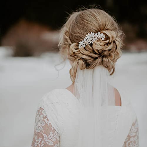 Hapibuy-Rose-Gold-Wedding-Hair-Comb-Pearl-Crystal-Bridal-Hair-Accessories-For-Bride-and-Bridesmaid