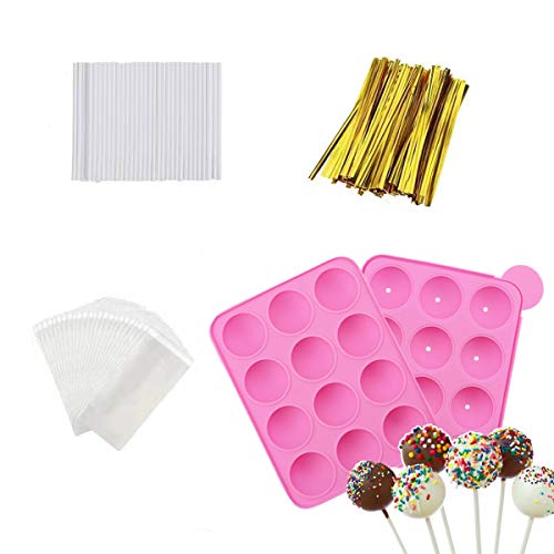 12-Cavity Silicone Lollipop Molds
