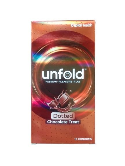 UNFOLD Dotted Chocolate Flavoured Condoms, Pack of 40 (4x10), Pleasure Series-image-46