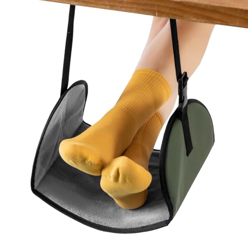 Vesidoloy Reposapiés Hamaca Para Avión - Hamaca Colgante Para Dormir En Viajes De Avión,Soporte Ergonómico Para Piernas En Vuelos Y Oficina | Imprescindible Para Oficina En Casa Tren Trabajo Y Pausa