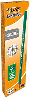 BIC Evolution Original 650 HB Ołówek Drewniany bez Gumki, Pudełko 12 szt
