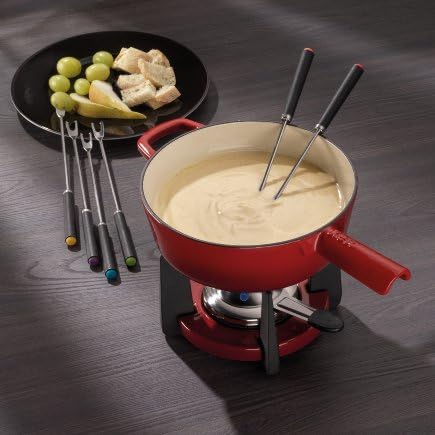 kela - Service à Fondue Fondue Calido 1.8L Rouge - 1.8L - Fonte