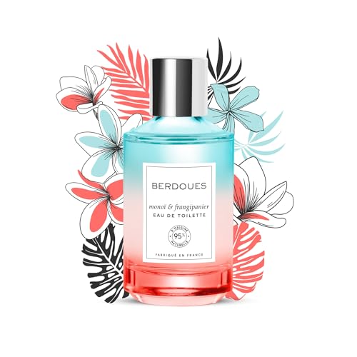 BERDOUES - Eau de Toilette Monoï & Frangipani, vegan, ohne Farbstoffe, Solaire und Florale, 100 ml