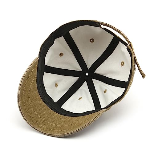 Talajee SHORTBC565 Summer Short Brim Vintage Baseball Cap Adjustable Unstructured Washed Distressed Cotton Blank Dad Hat thumb #6