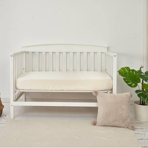 Image of Satin Crib Sheets 2-Pack for Babies & Toddlers - Soft, Gentle on Hair & Skin - Fitted Satin Sheets for Crib or Toddler Mattress