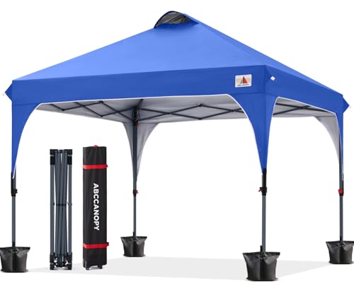ABCCANOPY Outdoor Pop up Canopy Tent, 10x10 Instant Portable Canopy for Camping, Beach, Backyard,Blue