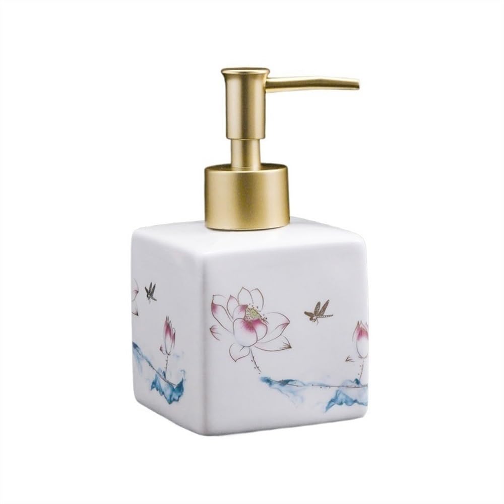 Kw3ns8bp5r Pink Home High Color Value Press Bottle Shampoo Body Wash Dispenser Type Empty Hotel Ceramic Lotion Shower Dispensers(,Small)
