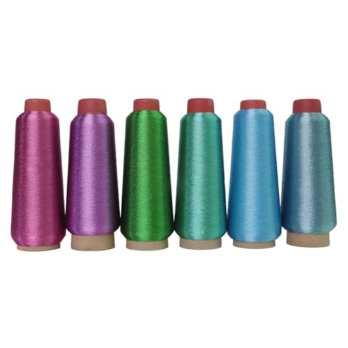 Kit de hilo metálico para bordado 6 conos de 3000m miniatura 1
