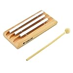 MUSICUBE Meditation Chime with 3 Tone (C-E-G) Wooden Hand-held Chimes for Classroom Management, Yoga, Meeting and Sound Therapy, Chime Mallet Included
