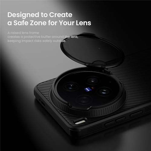 Image of Nillkin Case for Vivo X300 Ultra (6.82 inch Inch) CamShield Prop Magnetic Flip Style Transparent Black Lens Camera Protect Mobile Holder TPU + PC Black Color
