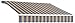 Awntech 20-Feet Galveston Semi-Cassette Left Motor with Remote Retractable Awning, 120-Inch Projection, Dusty Blue/Tan