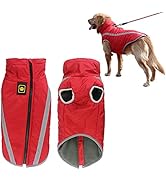 Tineer Reflektierender verdickter Warmer Hundemantel für mittelgroße Hunde, wasserdichte Winddich...
