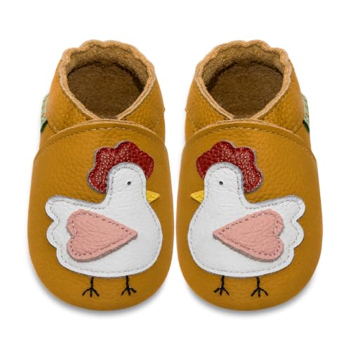 SAYOYO Baby Chicken Soft Sole Leather Infant Toddler Prewalker Shoes (6-12 Months)