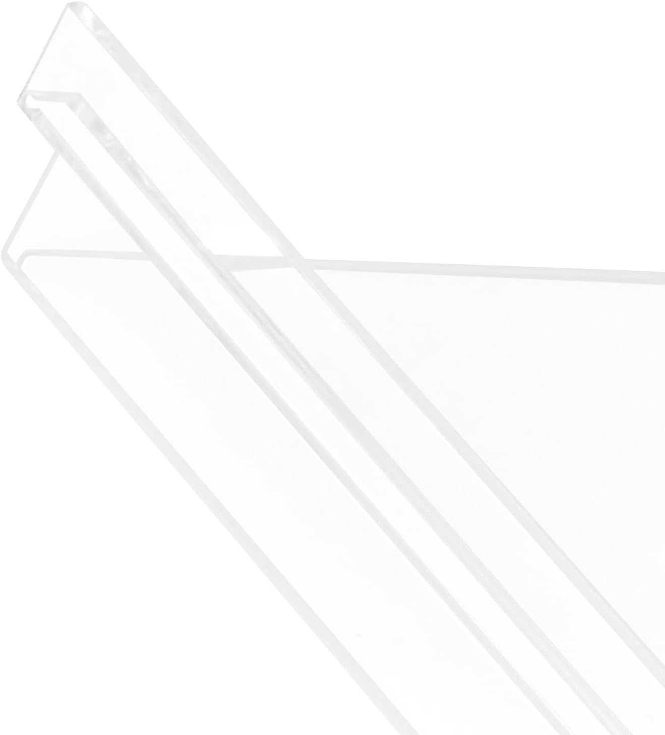 20 Pack Clear Acrylic Slatwall Shelves 4.5 x 10 Inch - Wall Mounted Panel Accessories for Shoe Stores, Home Organization & Retail Display
