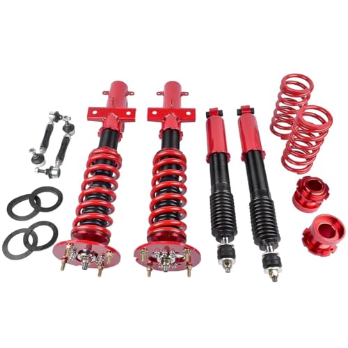 DZSJFGAIS Automóviles Amortiguador Suspensión Kit De Suspensión Coilovers Rojo para Amortiguador para Mustang GT 2005-2014
