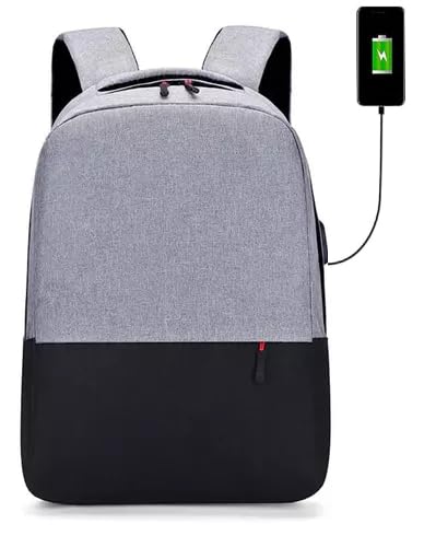 Mochila Imperme?vel mochilas escolar e viagens Para Notebook Masculina/Feminina basica com USB (cinza/preta)