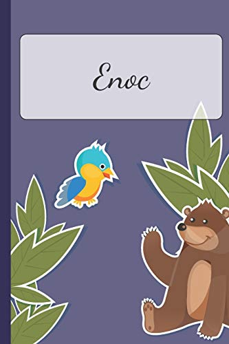 Enoc: Personalized Notebooks • Sketchbook for Kids with Name Tag • Drawing for Beginners with 110 Dot Grid Pages • 6x9 / A5 size Name Notebook • ... Personal Gift • Planner and Journal for kids image 3