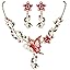 Gold-Tone Red Ruby Color