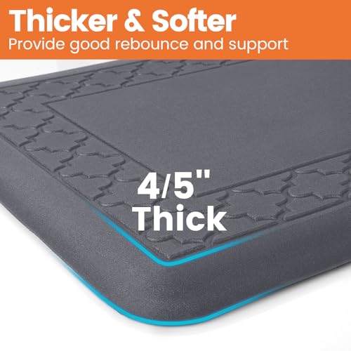 4/5 Inch Thicker Kitchen Mats Anti Fatigue Comfort Mat Standing Desk Rugs - image 2
