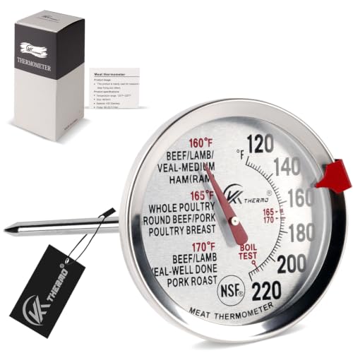 Image of Meat Thermometer, 2.5 inch Food Gauge with Adjustable Indicator 2pc